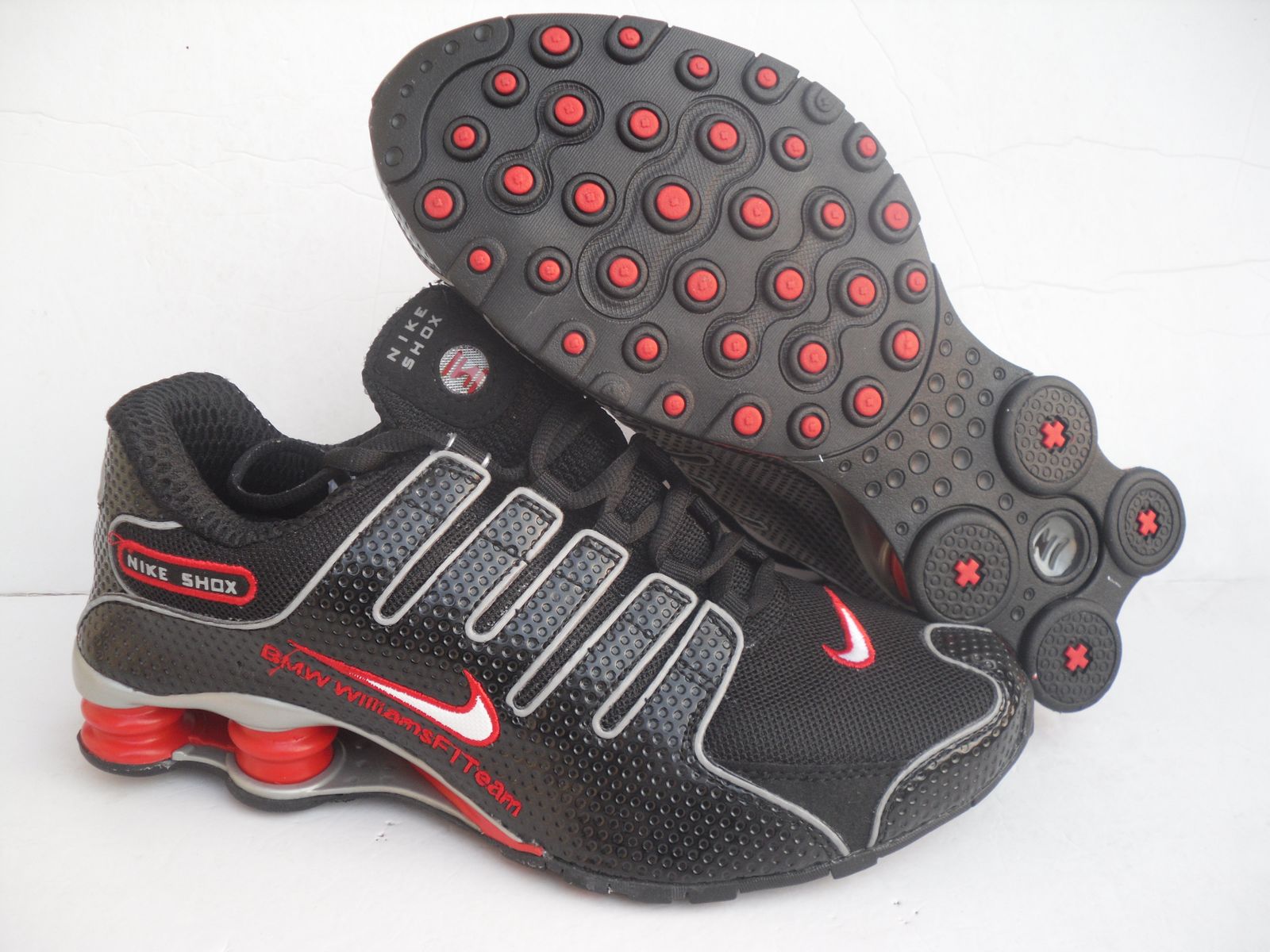 Womens Nike Shox Nz Mesh Up Shoes Black Red